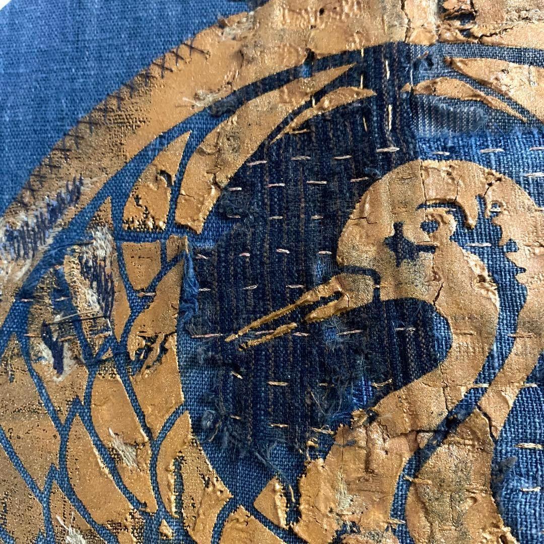 襤褸 アート 絵画 刺子 インディゴ 家紋 boro 刺し子 インディゴ ボロ