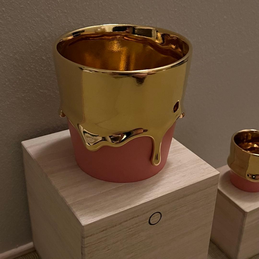 桑田卓郎 湯呑み ぐい呑み 未使用 共箱 Takuro Kuwata 金彩 タレ