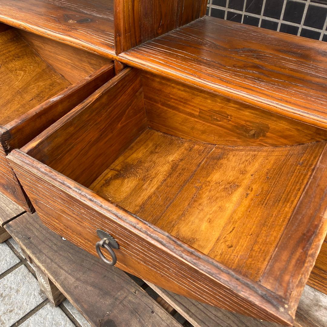 ヴィンテージ 形飾り棚 小引き出し シノワズリ 李朝 店舗什器 インテリア