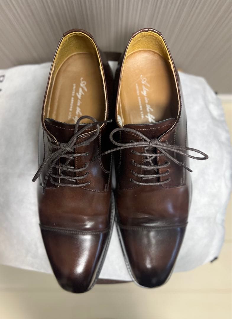 【美品】REAGAL/united arrows/ダークブラウン レザーシューズ