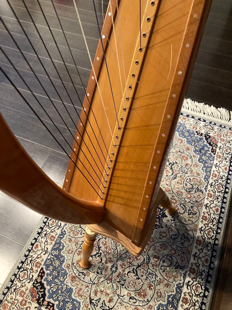 アイリッシュハープ　AOYAMA HARP 　飴色　チューニングトレーナー