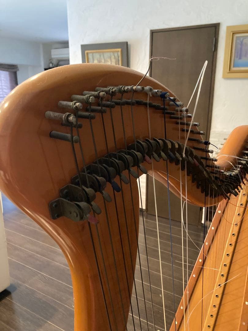 アイリッシュハープ　AOYAMA HARP 　飴色　チューニングトレーナー