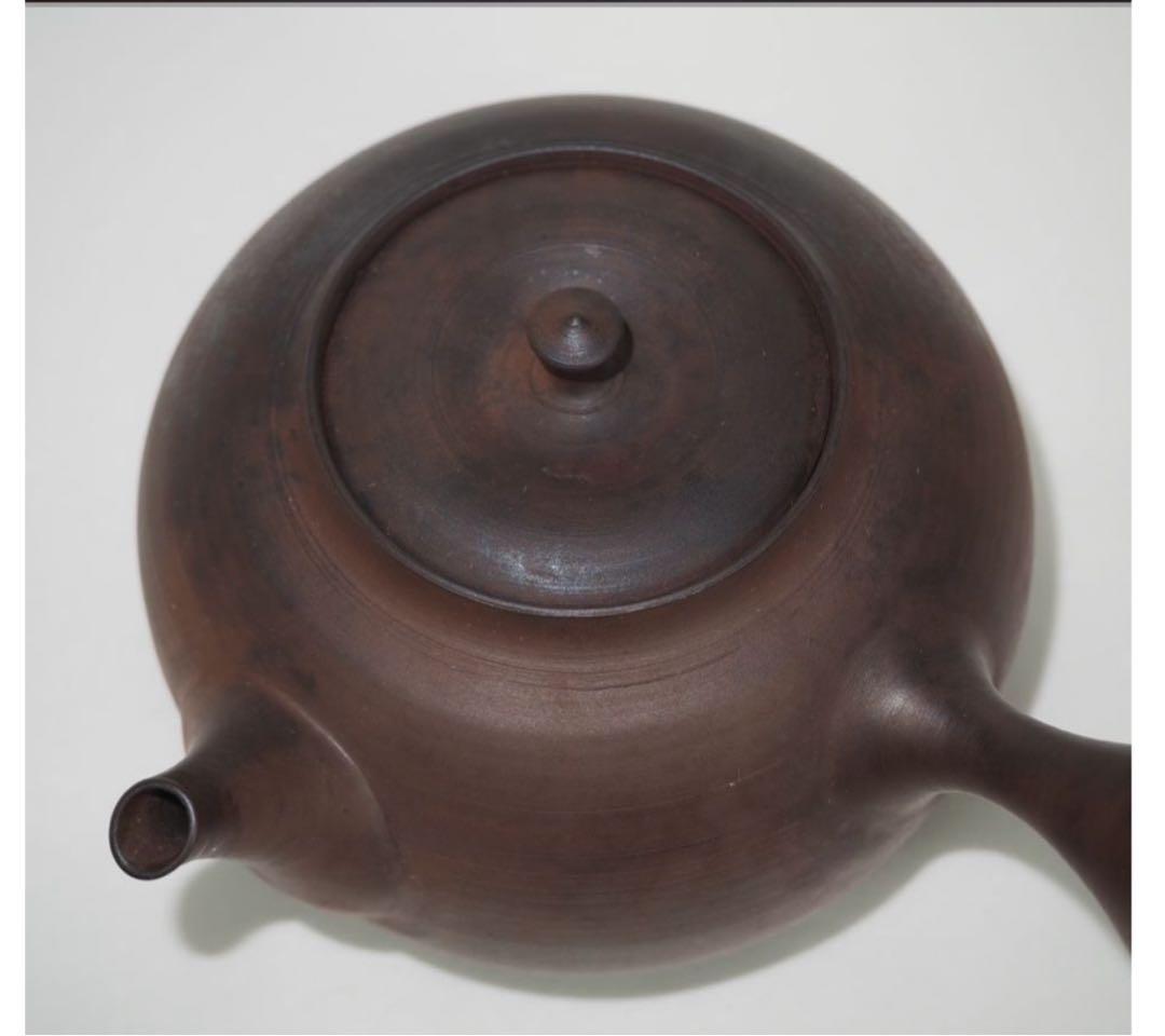 送料無料 常滑名工 水野陽景作 窯変朱泥急須 薄胎重