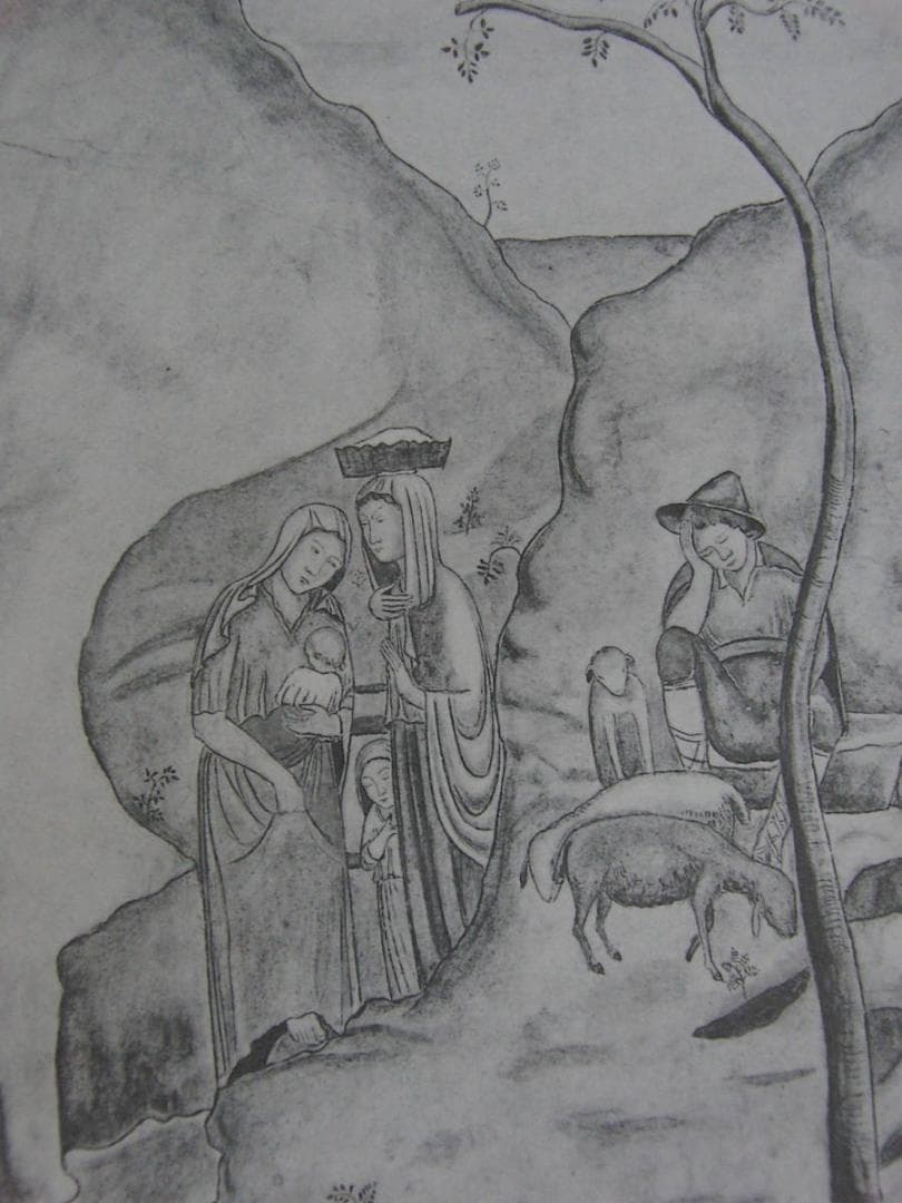 藤田嗣治、「Bergers」、希少画集の額装画、人気作品