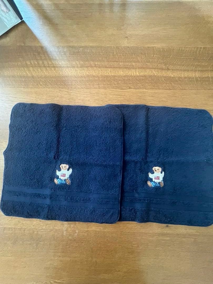 お値下げ！ポロベア ラルフローレン 刺繍タオルセット ネイビー