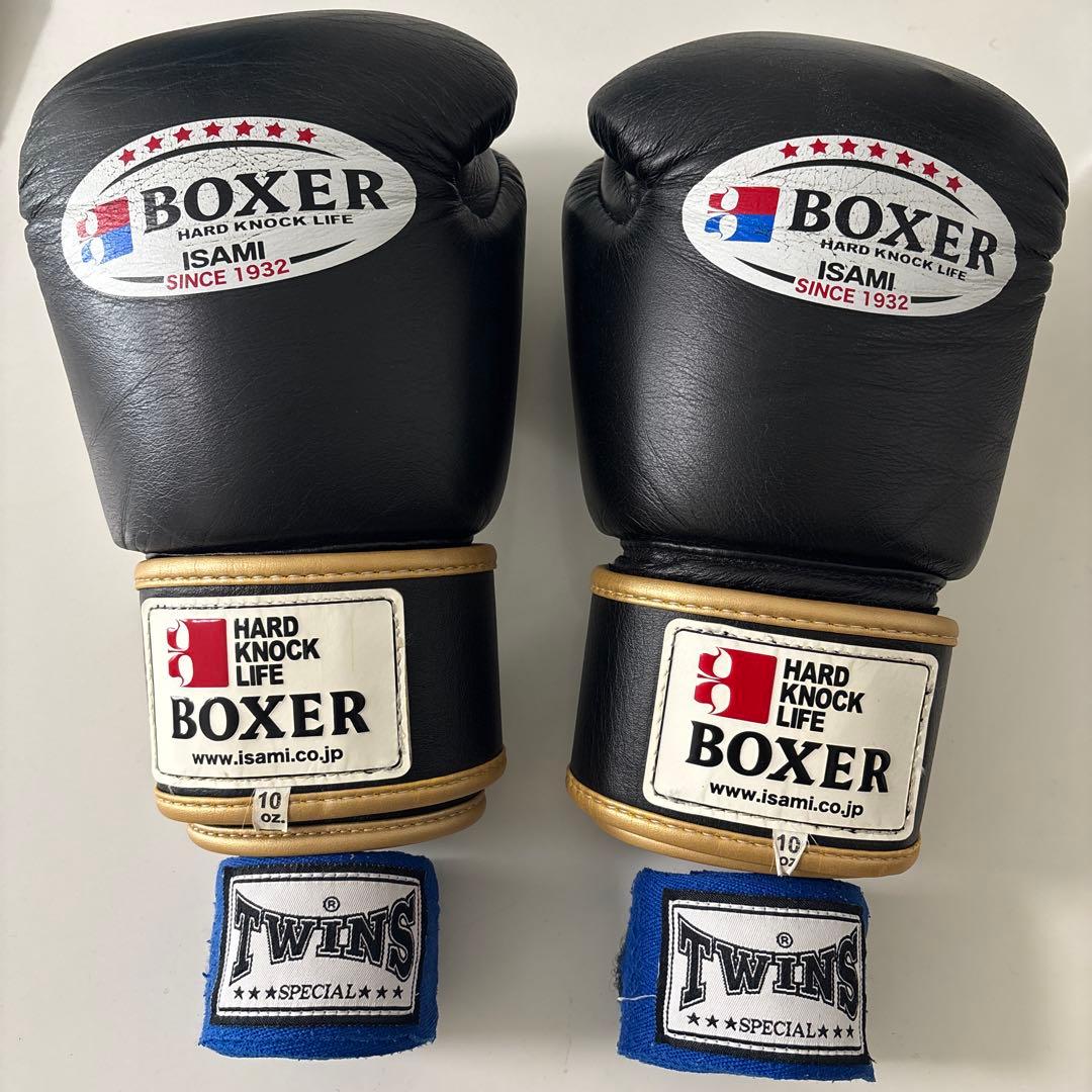 ISAMI BOXER ボクシンググローブ 10oz & バンテージ - メルカリ