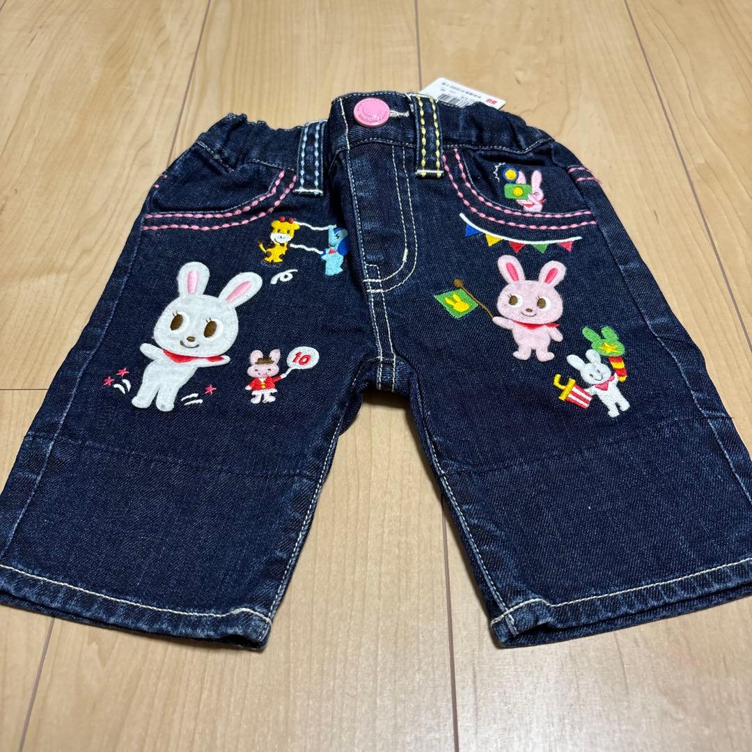 ミキハウス Tシャツとデニムパンツ 上下セット　80サイズ