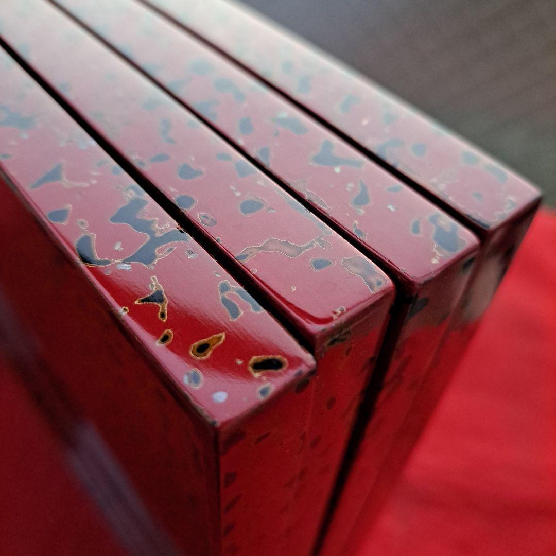 【津軽塗　尺1サイズ　長角卓上膳×1客】天然木製　唐塗\"赤上※1客分の価格表示