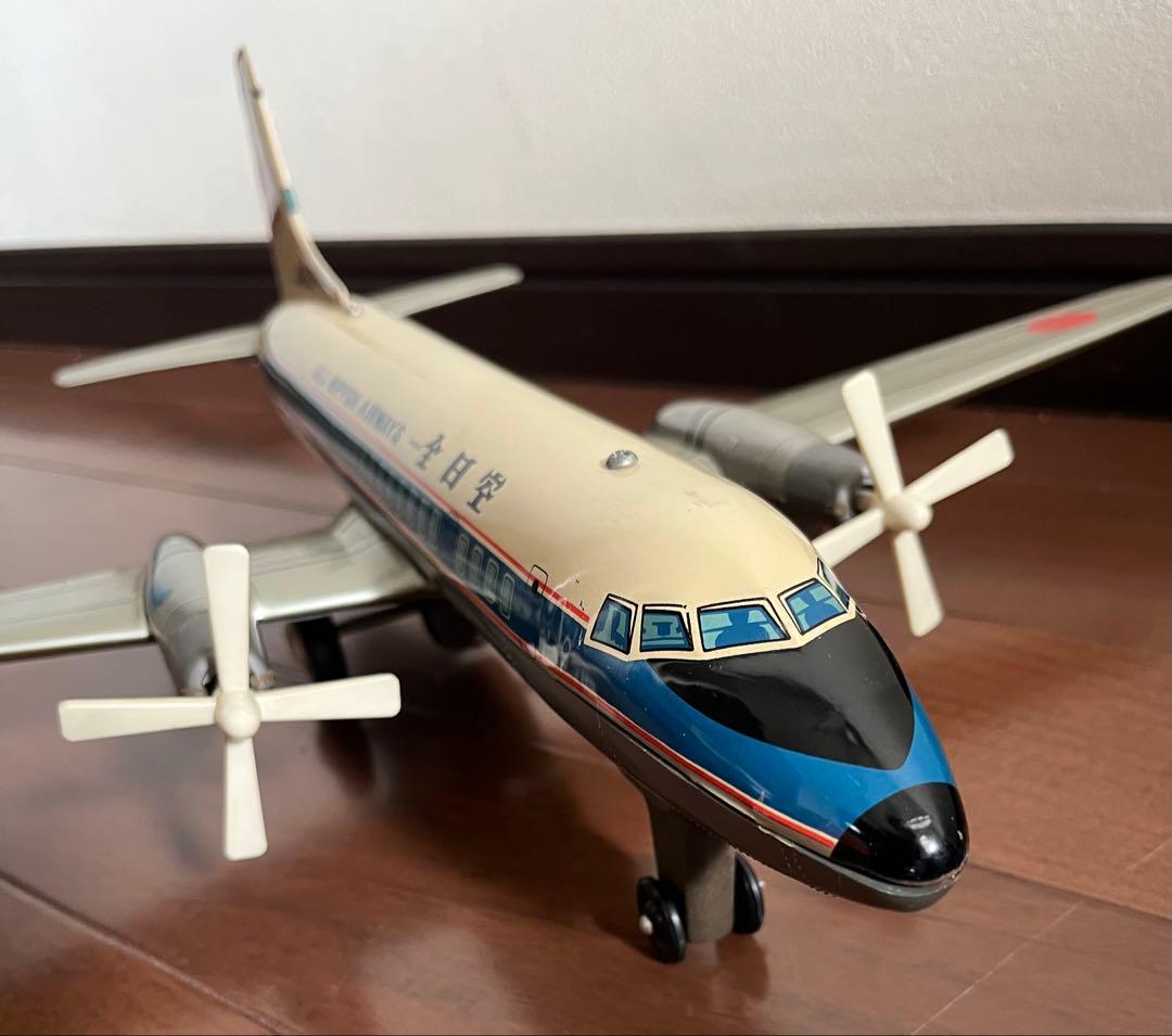 昭和レトロ】YS-11A 飛行機 全日空 ブリキ 野村トーイ 大型希少モデル