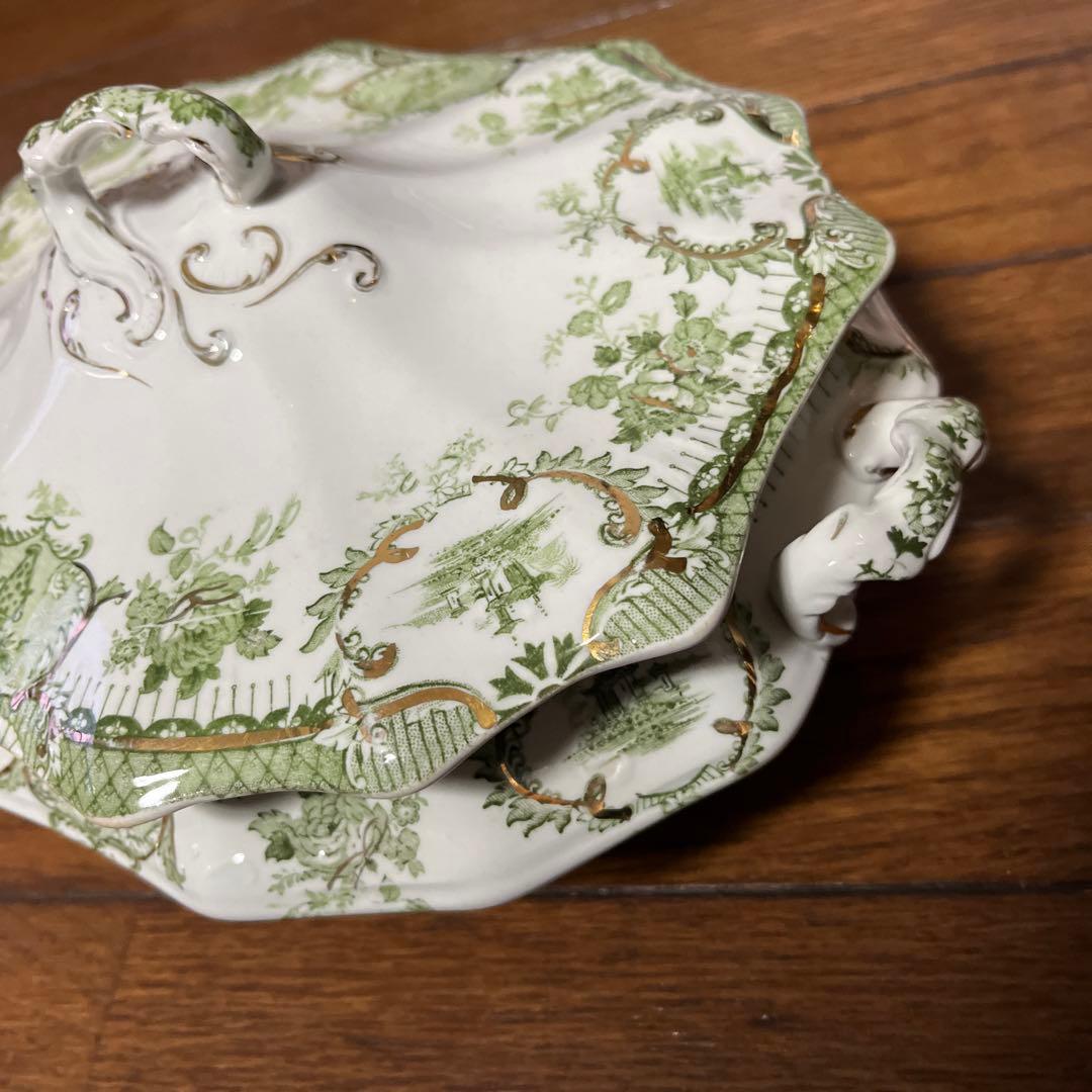 限定最終アンティークウェッジウッド高額キャセロールヴィンテージ形が