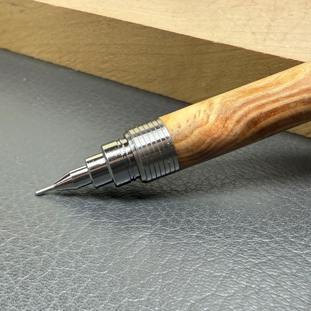 177肥松　木製シャーペン　最強低重心溝付き　ステンレス