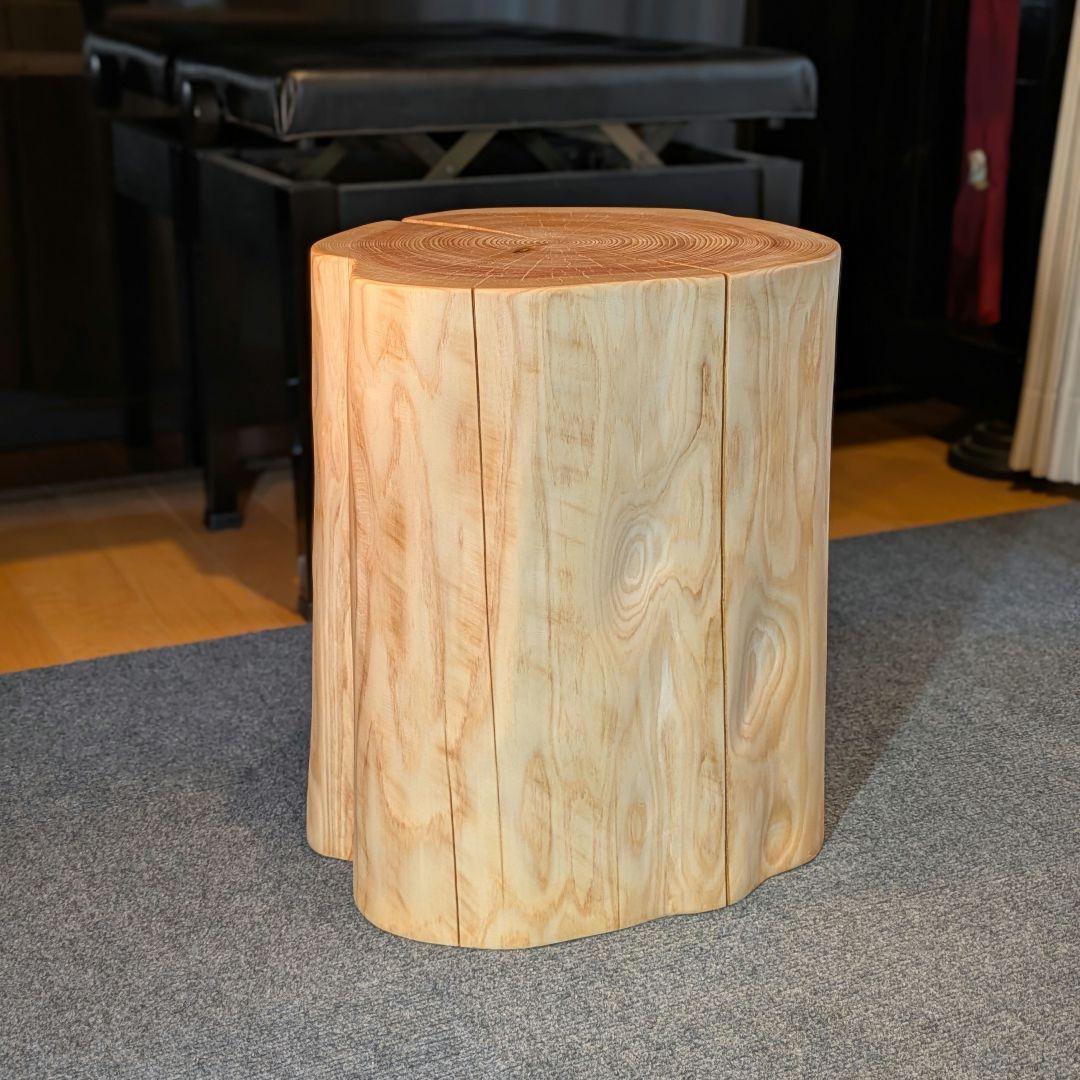 3104　　檜　切り株　丸太　椅子　 スツール　高さ約42.5cm