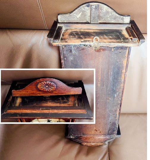 〈完動品〉明治時計社　スリゲル型ゼンマイ式振り子掛け時計　アンティーク古時計