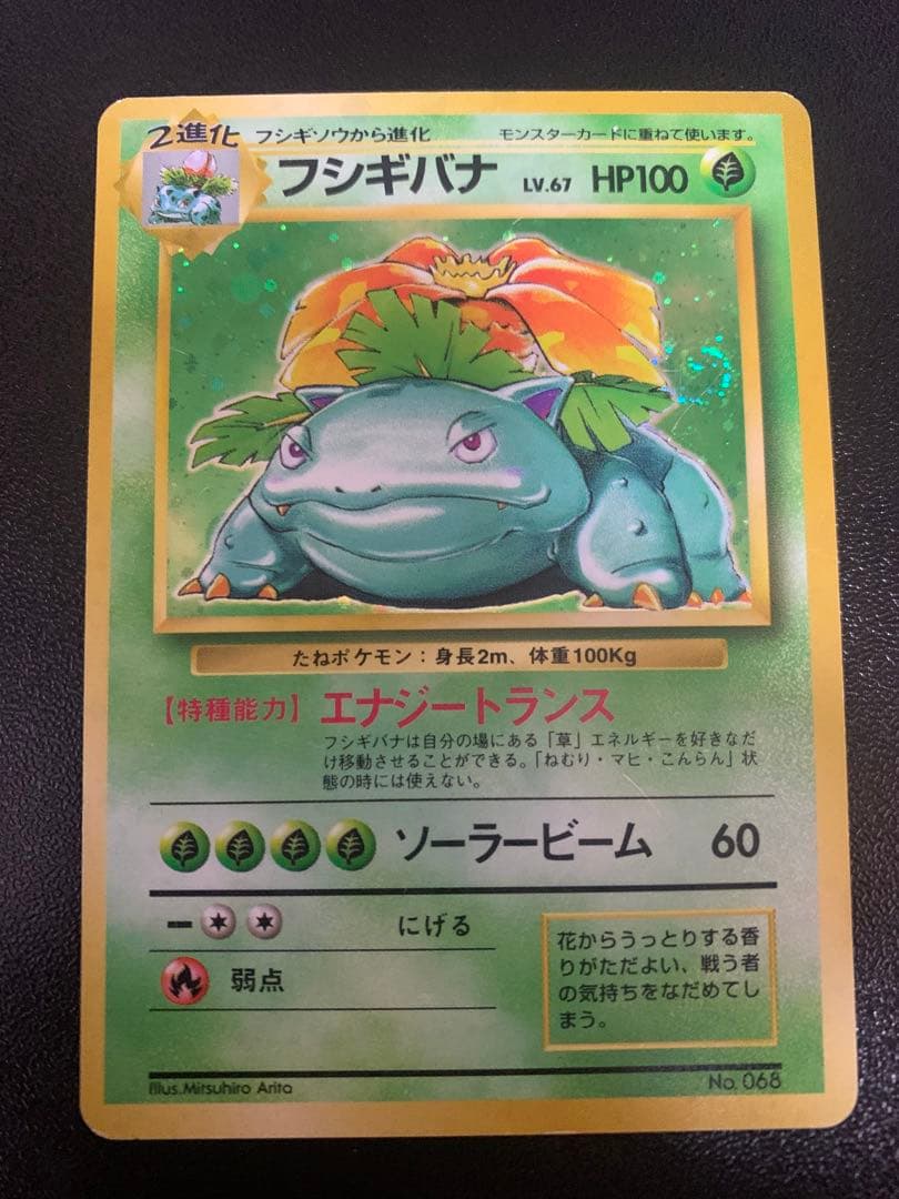 フシギバナ 初版　エラー版　マーク無し　Venusaur 旧裏　渦巻き
