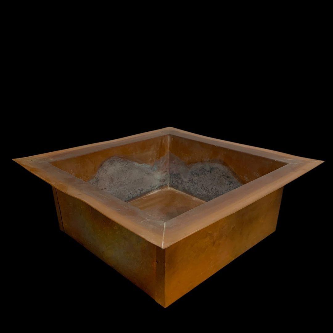 炉壇 置炉 火鉢 囲炉壇 茶道具 銅製 五徳付