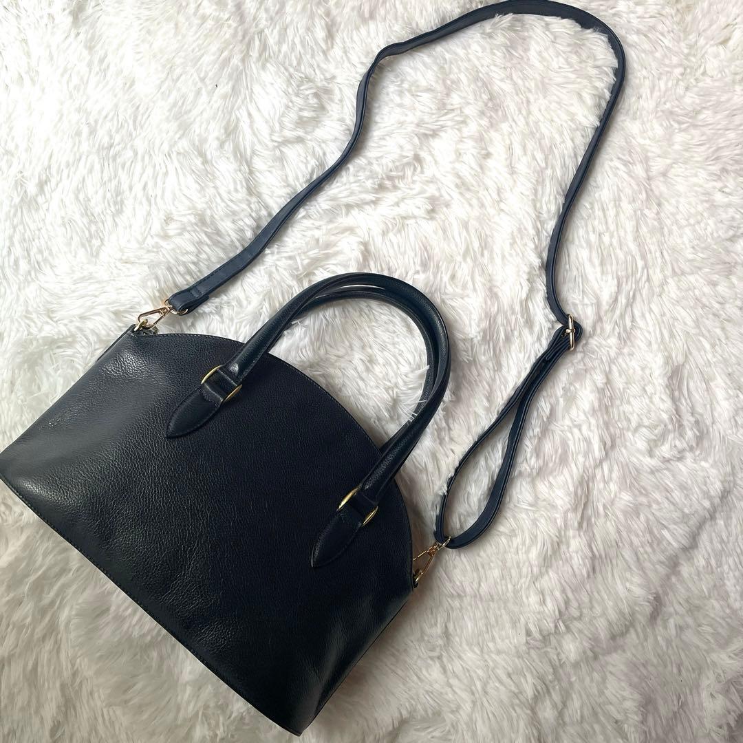 希少⭐︎OLD COACH マディソン イタリア製 ネイビー 2wayハンドバッグ