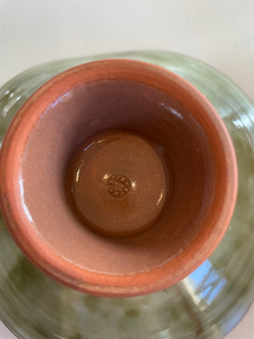 陶葊　陶あん　高台皿　2客