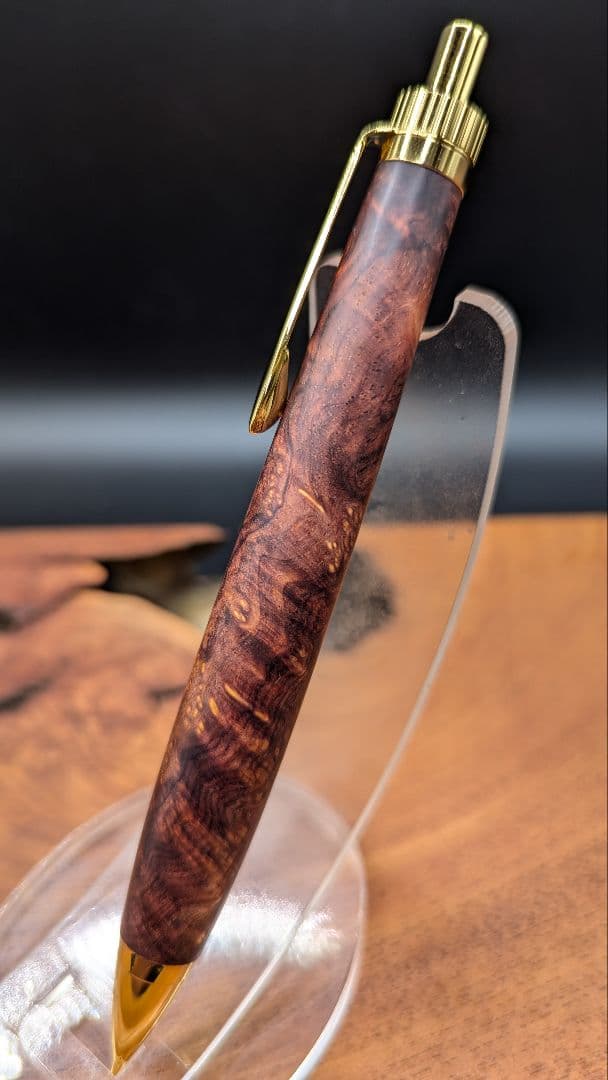600超極上　ココボロ　バール　瘤杢　木軸シャーペン　ボールペン