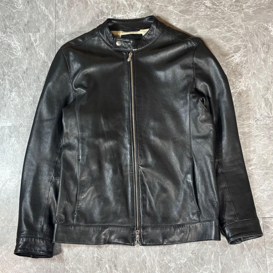 ✨美品✨ナノユニバース シングルライダースジャケット【L】羊革