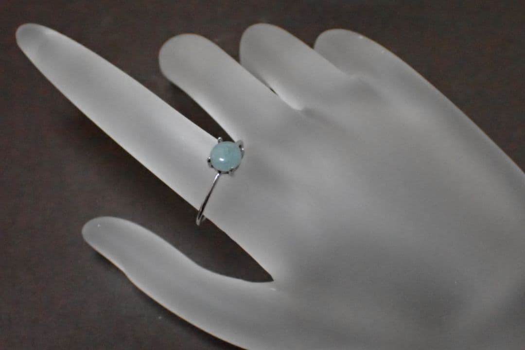 糸魚川翡翠 入コン沢 青 6ミリ リング 指輪 送料無料