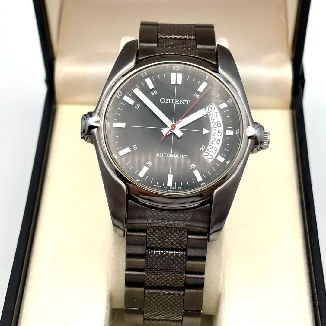 稼働 オリエント 腕時計 自動巻き AT PF0E-D0 3針 デイト シルバー