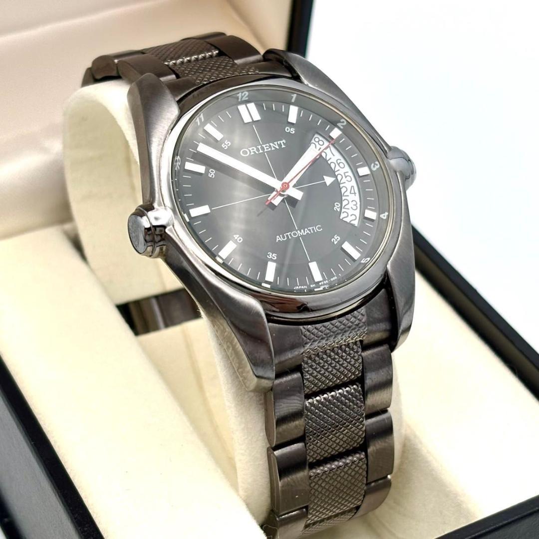 稼働 オリエント 腕時計 自動巻き AT PF0E-D0 3針 デイト シルバー
