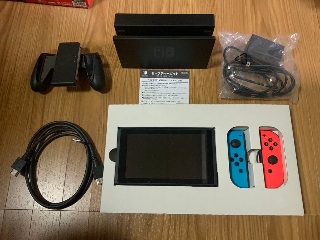 新品同様 Nintendo Switch Joy-Con ネオン 純正ケース付き