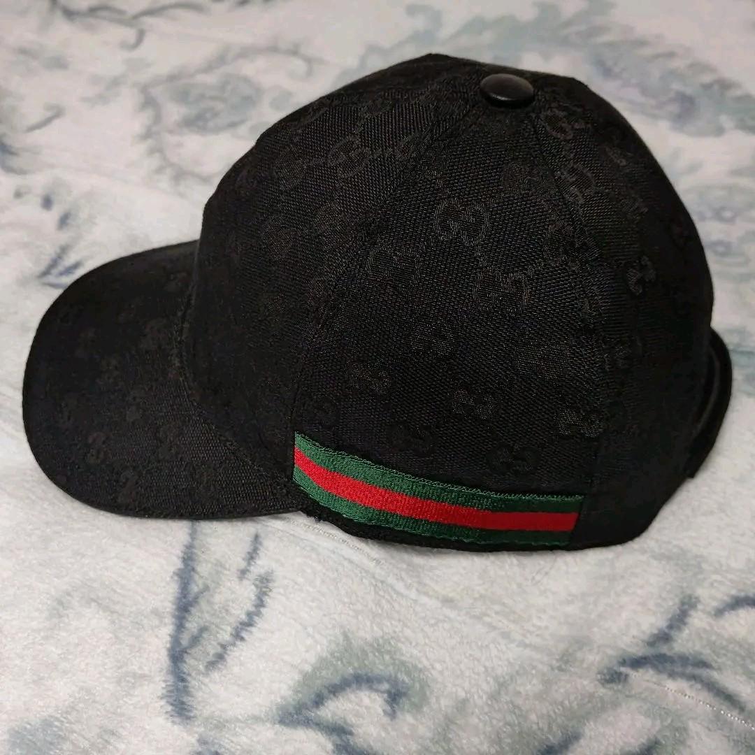 GUCCI 黒キャップ Lサイズ59cm - 帽子一 番 安い 通販
