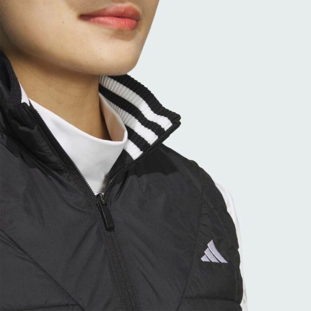 新品1.9万 adidasゴルフ 中綿 保温ロングベスト レディースM