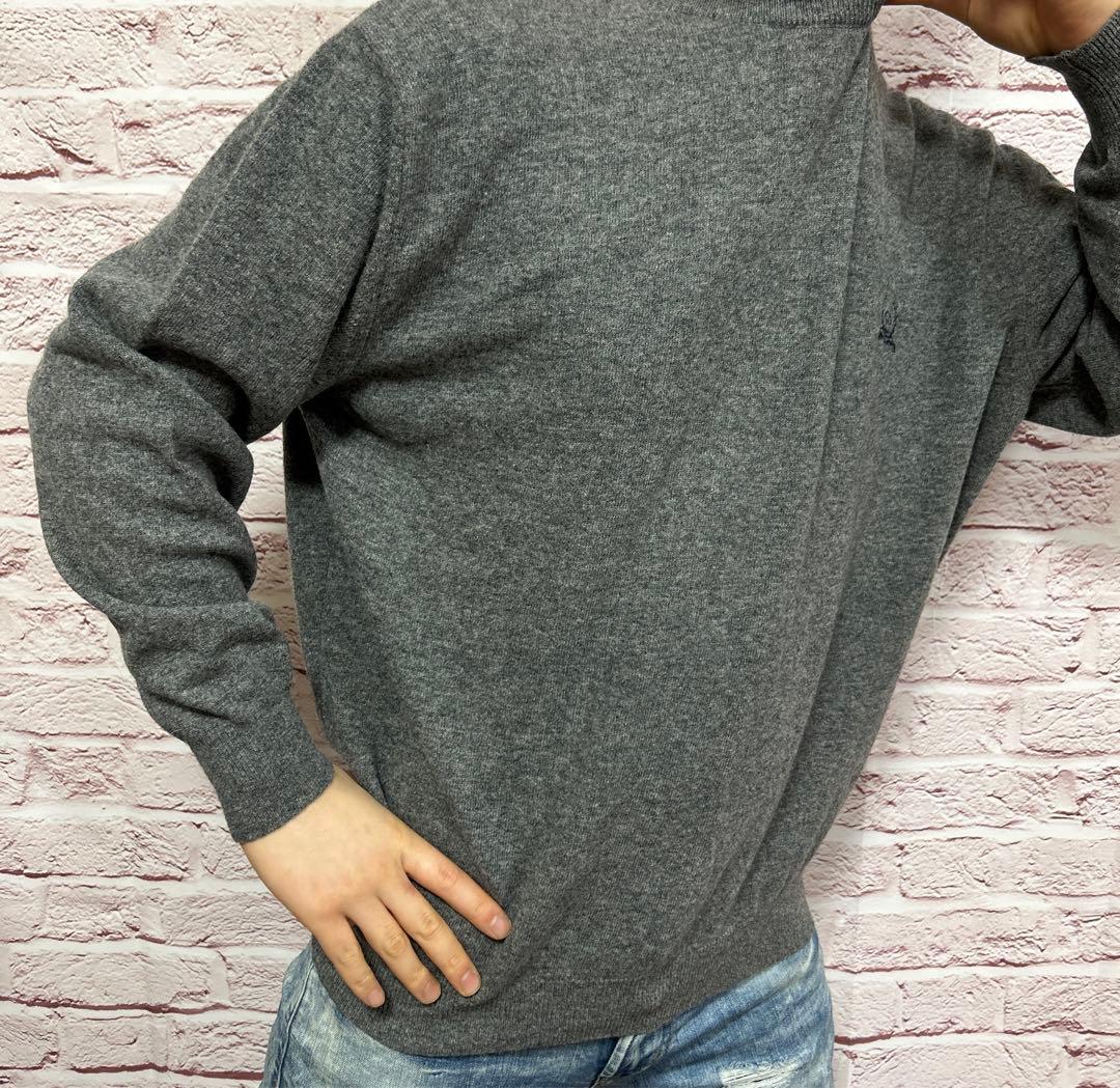 ☆お洒落感抜群☆】Dior セーター L相当 グレー 男女兼用 ジーパンに