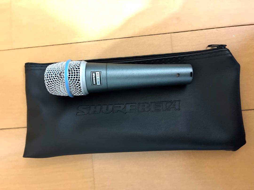 SHURE BETA 57A ダイナミックマイク　マイクフォルダー　ケース付き