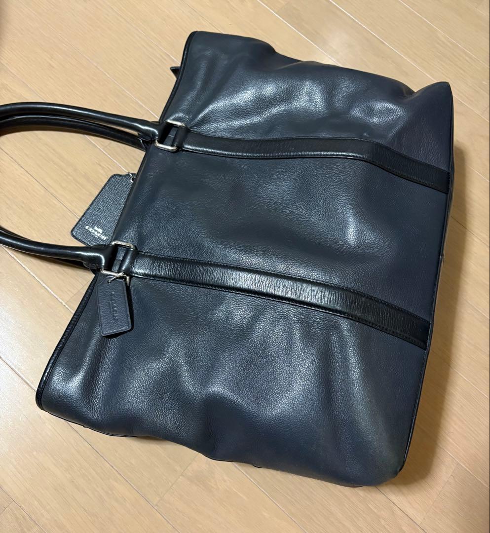 COACH 黒 レザービジネスメンズバッグ +本革バック