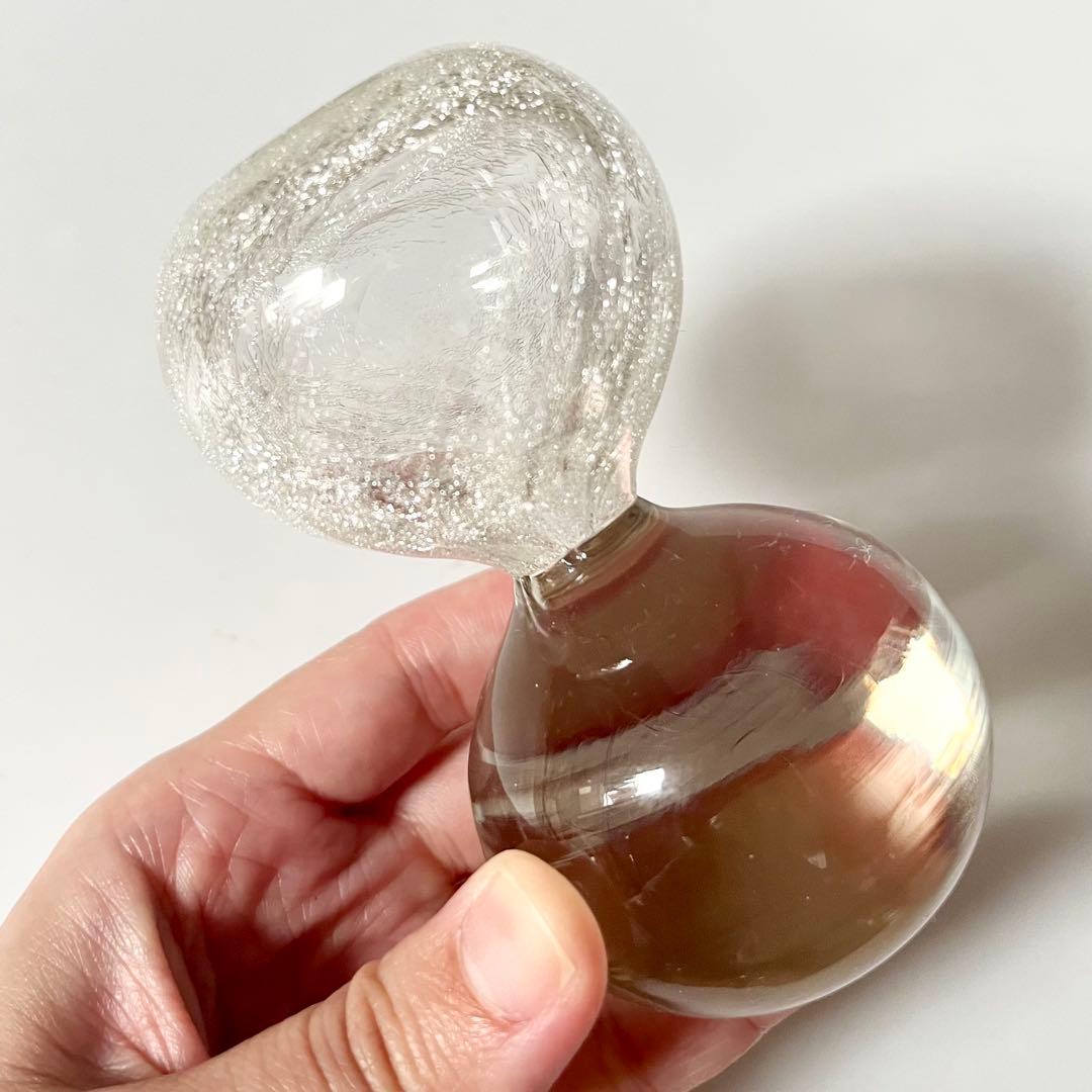 SECCA/セッカ 砂時計型 オブジェ 雪花ガラス 置物 ペーパーウェイト 硝子