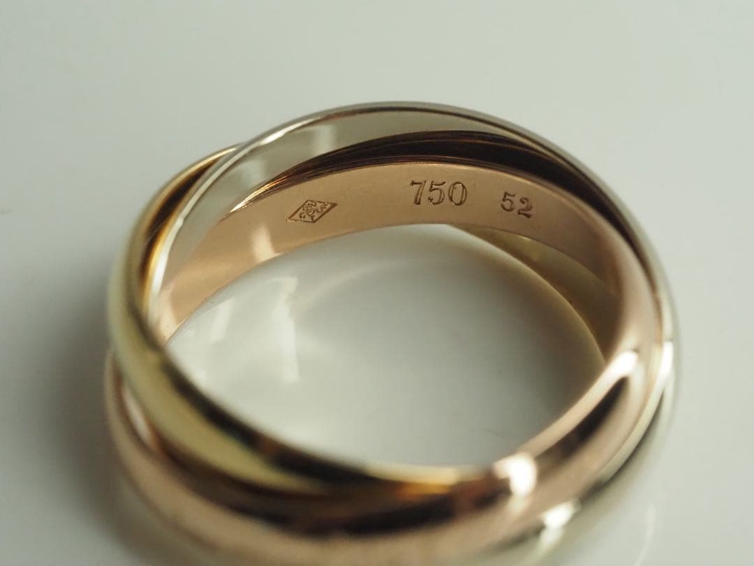 Cartier　カルティエ　トリニティリング 750YG/WG/PG 52号