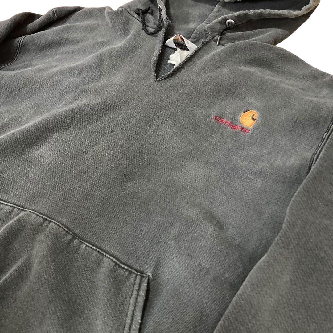80's CARHARTT パーカー 旧タグ USA製 ブラック L相当