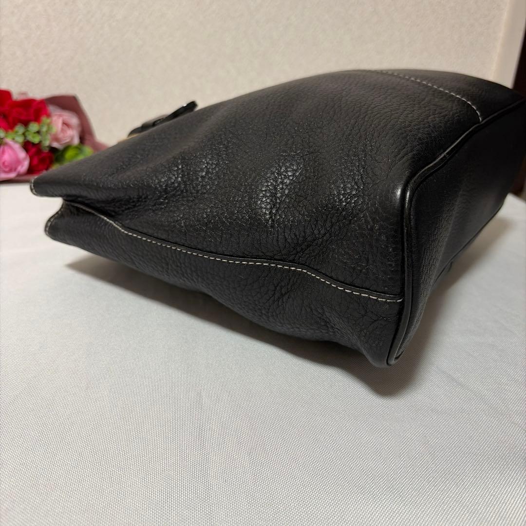 美品　BURBERRY バーバリー　ノバチェック柄　シボ革　トート　ハンドバッグ