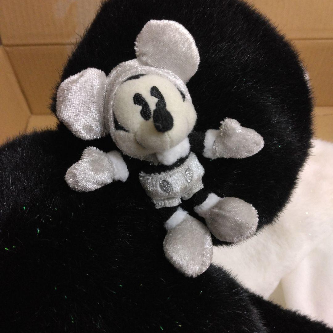 ディズニー　ミッキー　ファンキャップ　白　黒　セット　ペア　ぬいぐるみ　帽子