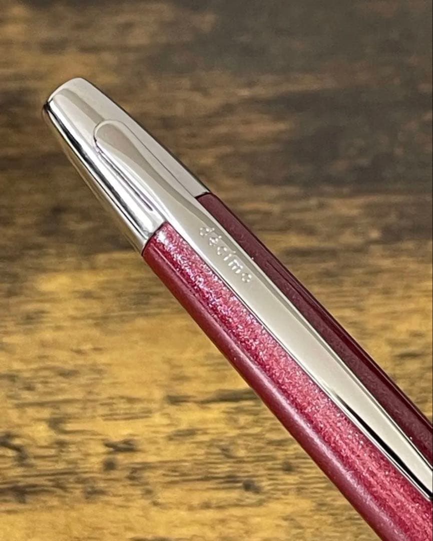 新品未使用 2009年限定 パールレッド 18金 万年筆 キャップレス デシモ