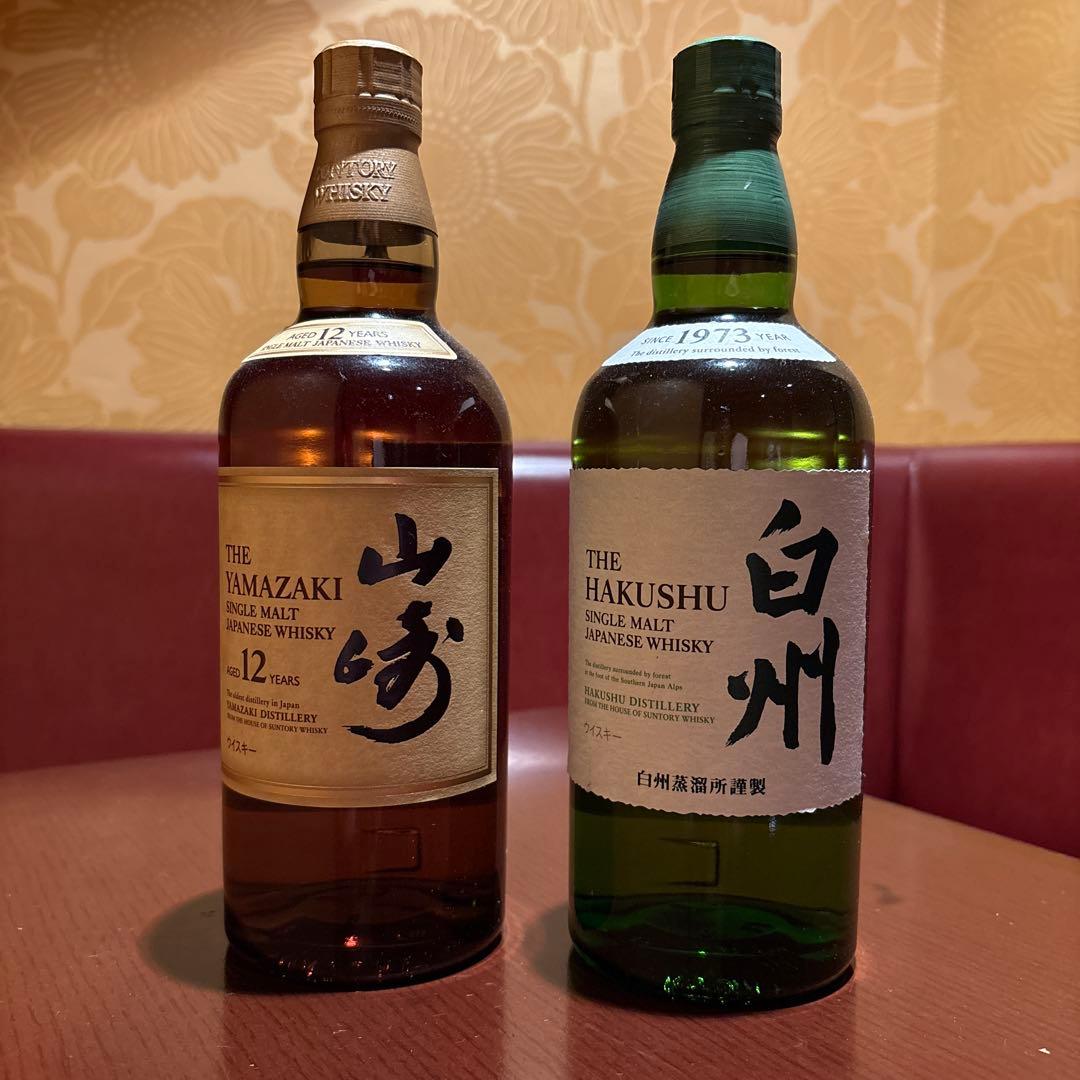 サントリーシングルモルト山崎12年 白州ＮＶ 2本セット 山崎12・山崎nv サントリー2本 サントリーシングルモルト山崎12年 白州