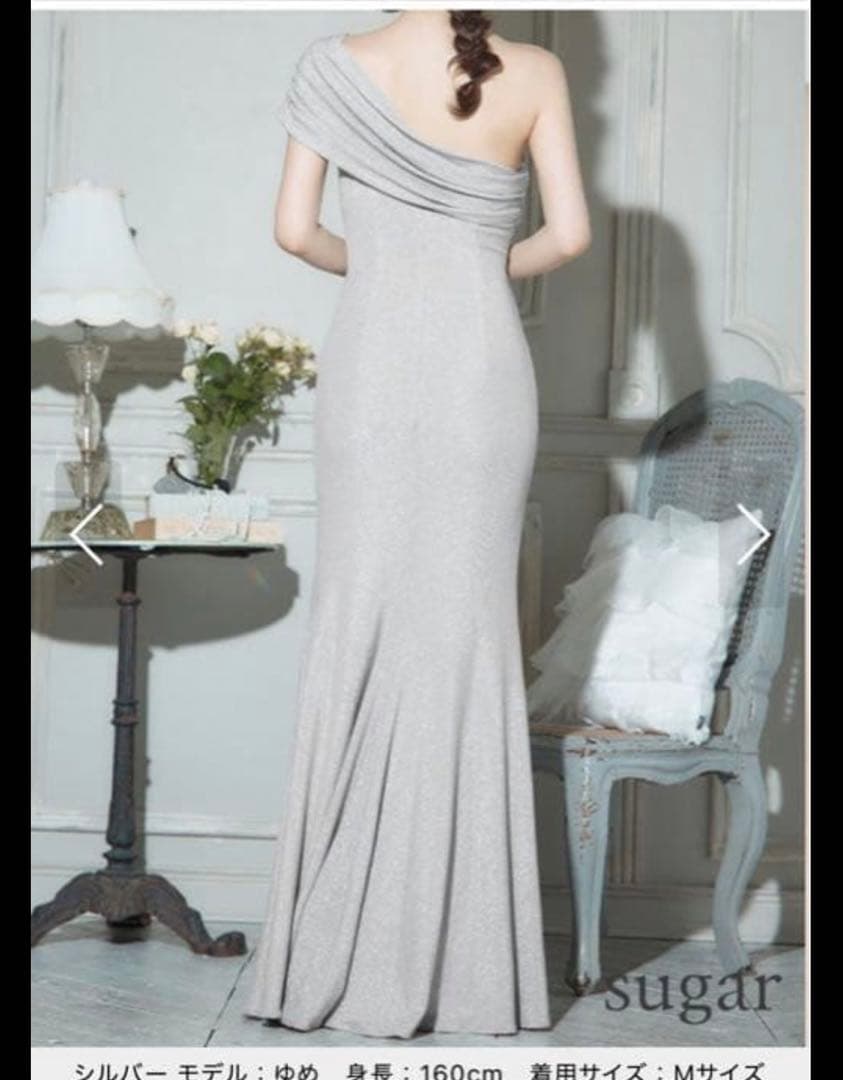 Suger JEAN MACLEANジャンマクレーン ロングドレス M シルバー