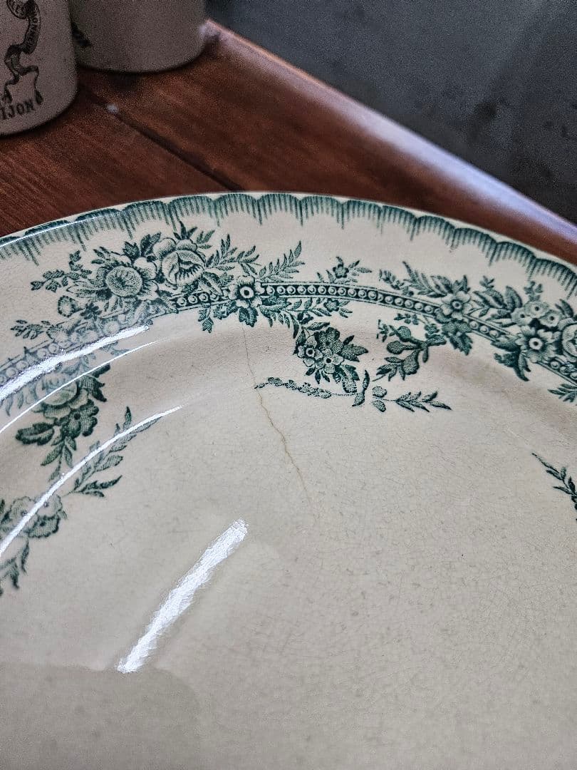 フランスアンティーク オナン窯 プレート 5枚セット COPPELIA 花柄