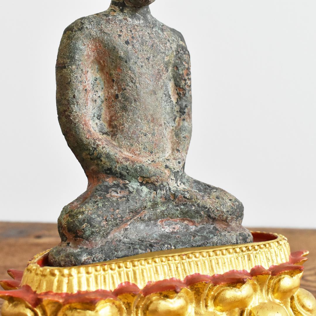 8〜10世紀頃 東南アジア タイ青銅製仏像 /古美術 古銅 鋳造 金銅仏