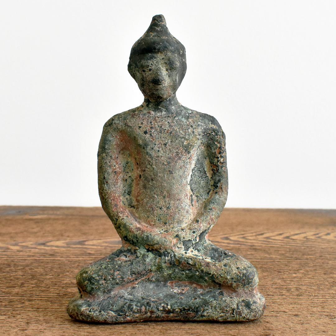 8〜10世紀頃 東南アジア タイ青銅製仏像 /古美術 古銅 鋳造 金銅仏