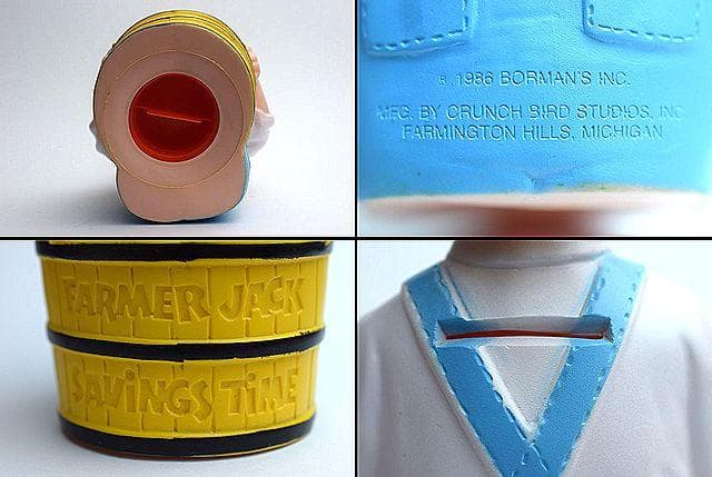 1980’s ファーマージャック ビンテージ 貯金箱 アドバタイジング ソフビ