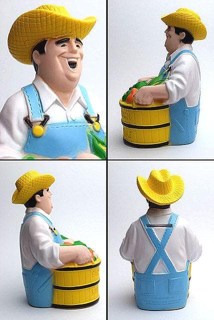 1980’s ファーマージャック ビンテージ 貯金箱 アドバタイジング ソフビ