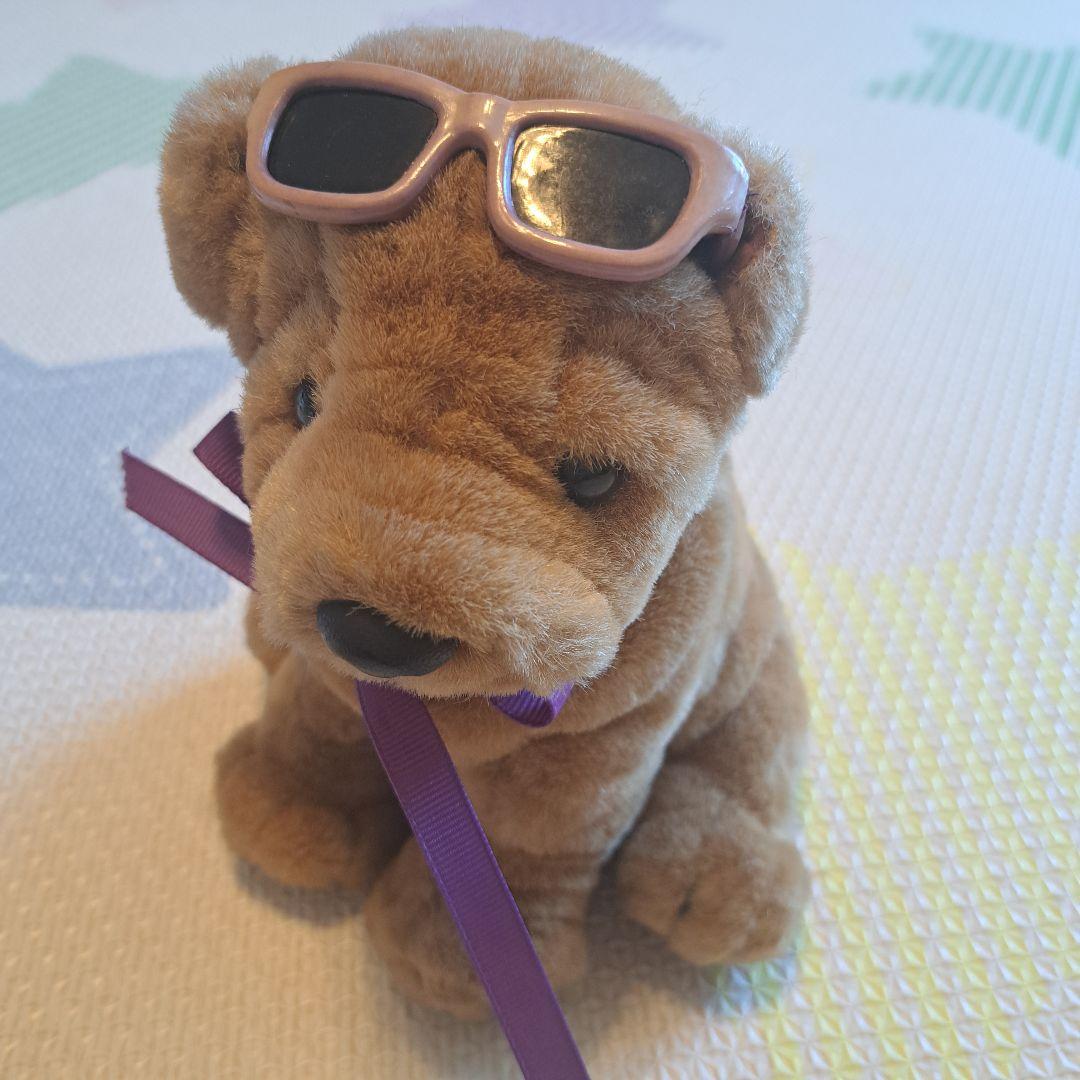 AVANTI サングラス付きブルドッグ ぬいぐるみ 犬 ブルドッグ 昭和