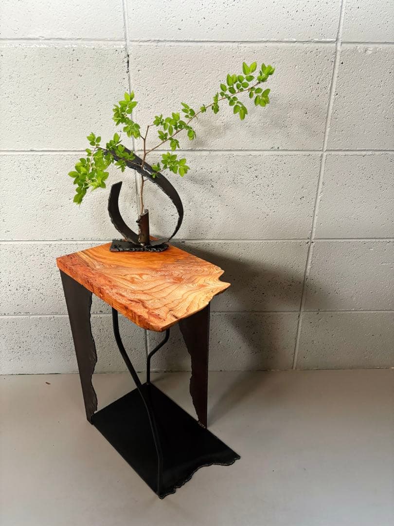 欅サイドテーブルコーヒーテーブルナイトテーブル観葉植物置き飾り台