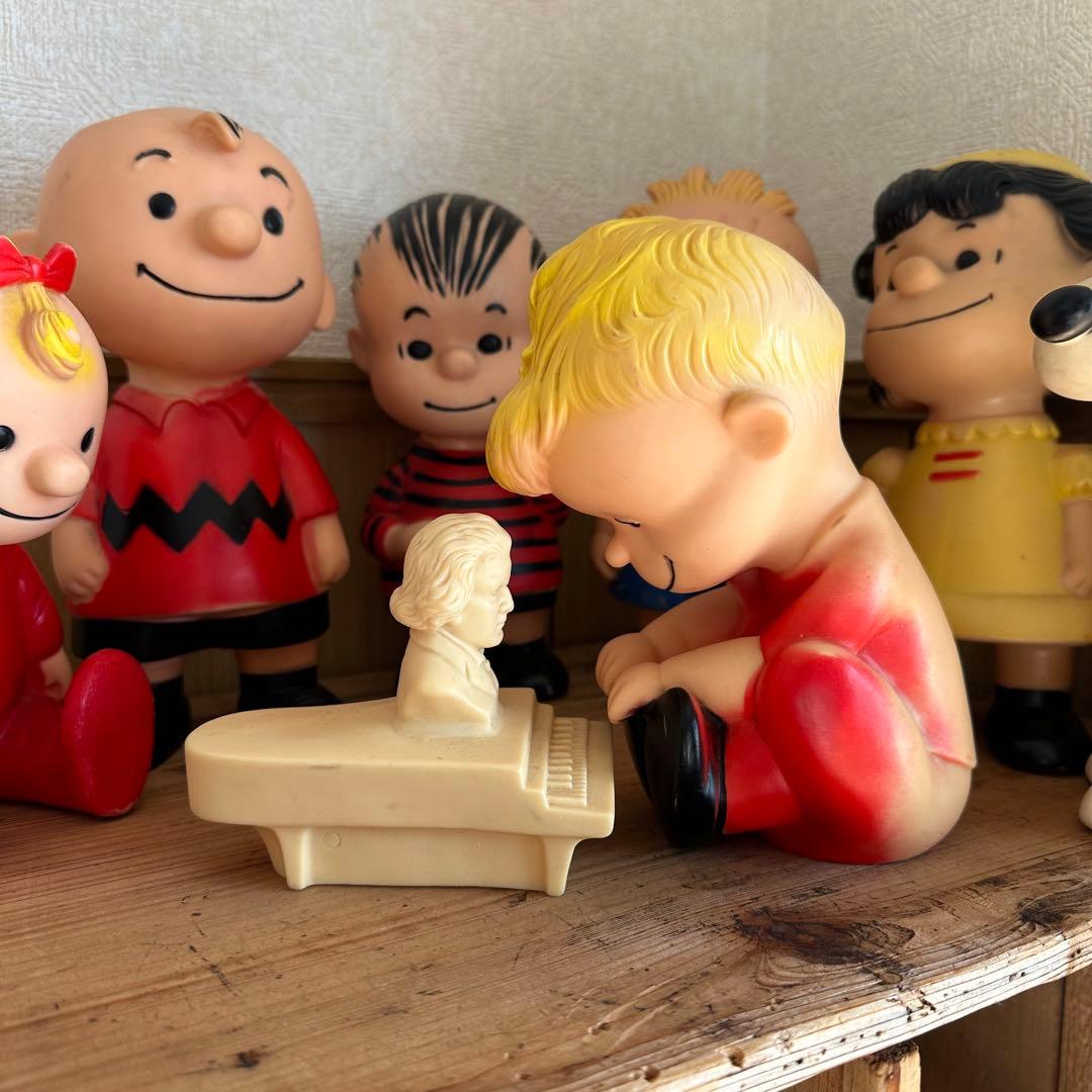 ハンガーフォード ビンテージ スヌーピー ソフビ フィギュア 7体セット