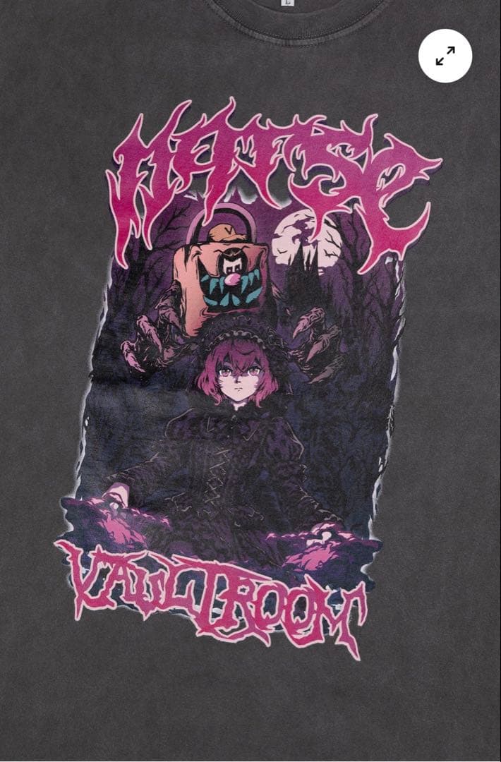 vaultroom nqrse DEVIL TEE / charcoal