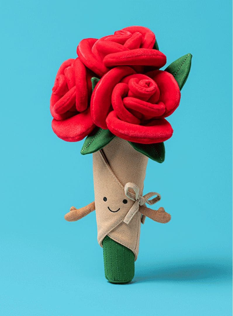 新品【】ローズブーケ 薔薇　花束　　30cm　ぬいぐるみ　花